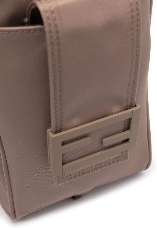 FENDI Messengertas met logoplakkaat Beige