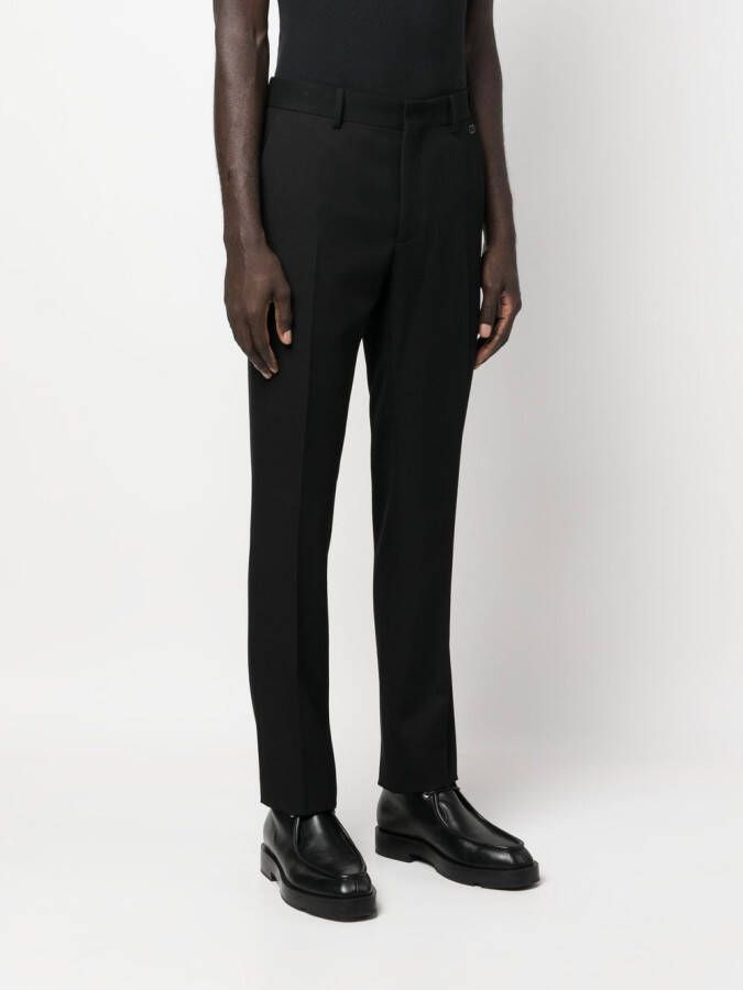 FENDI Pantalon met logoplakkaat Zwart