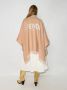 FENDI Poncho met franje logo Beige - Thumbnail 3