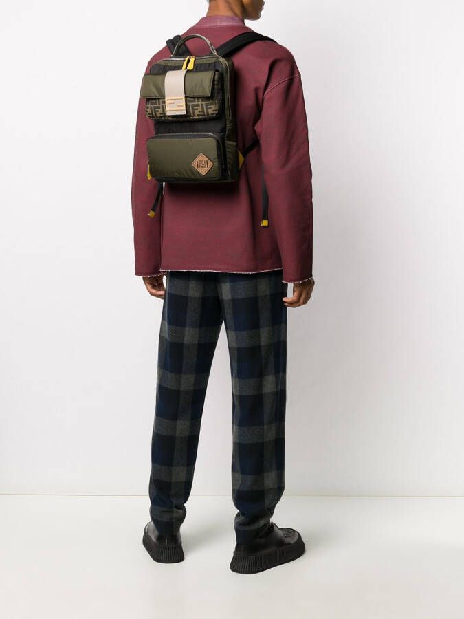 FENDI Rugzak met print Groen