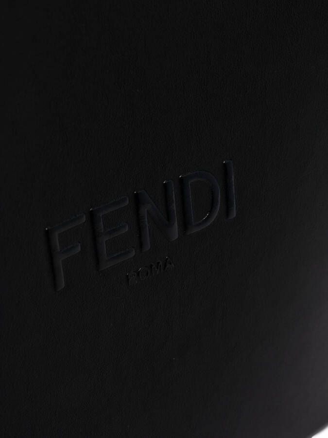 FENDI Shopper met logo-reliëf Zwart