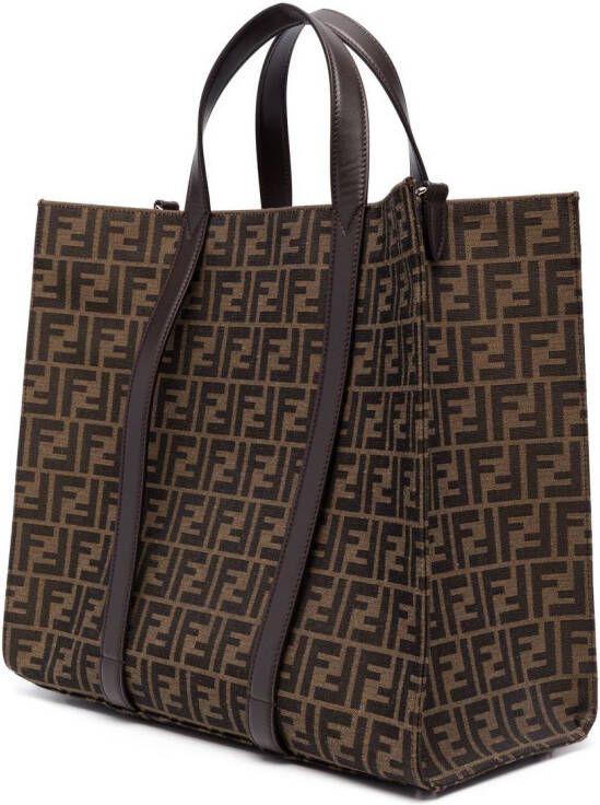 FENDI Shopper met monogram jacquard Bruin