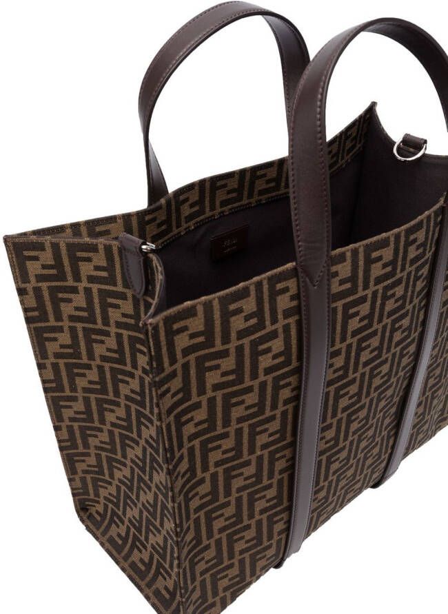 FENDI Shopper met monogram jacquard Bruin