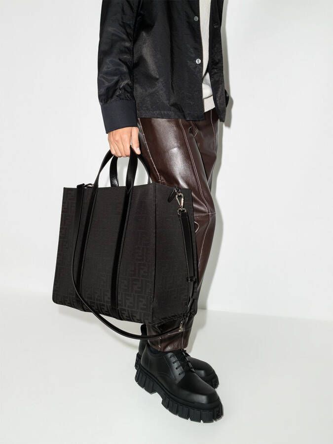 FENDI Shopper met FF-monogram Zwart
