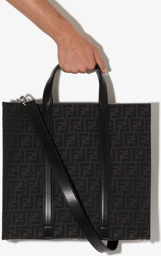 FENDI Shopper met monogram Zwart