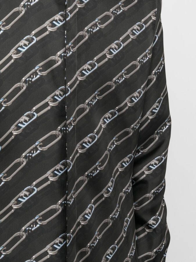 FENDI T-shirt met FF-logo Zwart