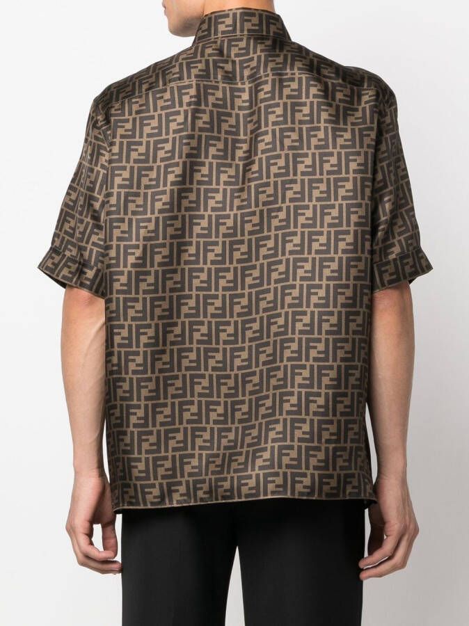 FENDI T-shirt met logoprint Bruin