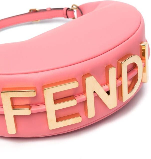 FENDI Tas met logo Roze