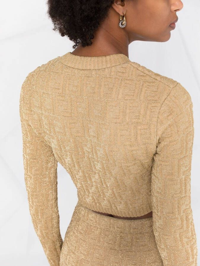 FENDI Trui met metallic-effect Goud