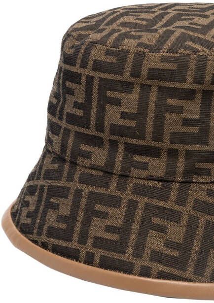 FENDI Vissershoed met FF-jacquard Bruin