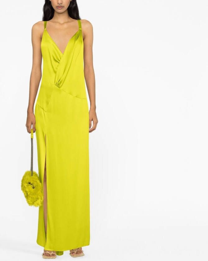 FENDI Zijden maxi-jurk Groen