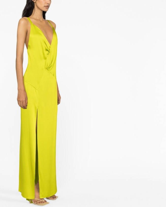FENDI Zijden maxi-jurk Groen