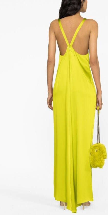 FENDI Zijden maxi-jurk Groen