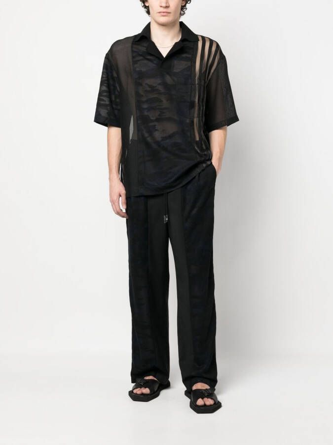 Feng Chen Wang Broek met elastische taille Zwart