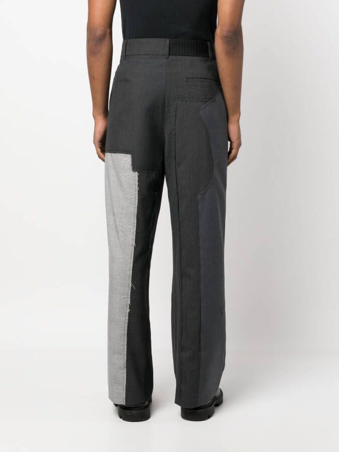 Feng Chen Wang Broek met patchwork Grijs