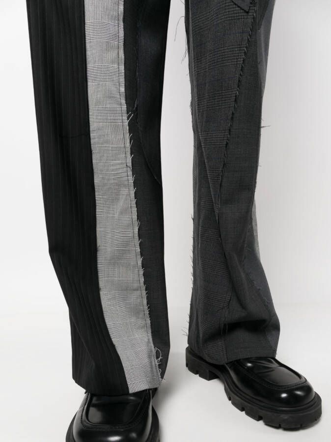 Feng Chen Wang Broek met patchwork Grijs
