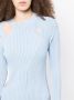 Feng Chen Wang Ribgebreide jurk Blauw - Thumbnail 5