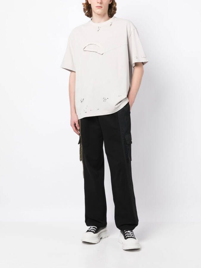Feng Chen Wang T-shirt met ronde hals Grijs