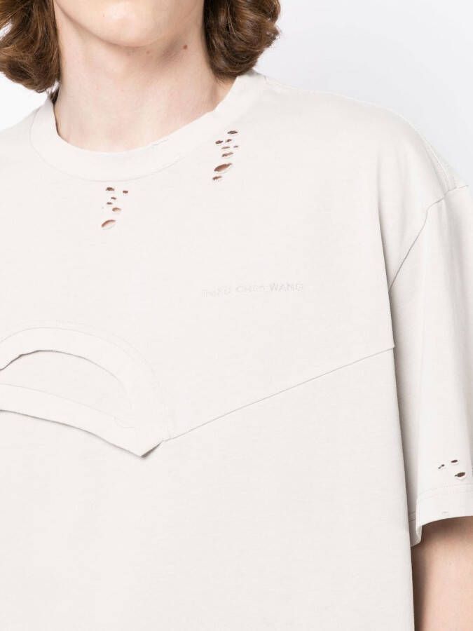 Feng Chen Wang T-shirt met ronde hals Grijs