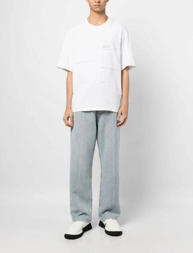 Feng Chen Wang Sweater met logopatch Wit