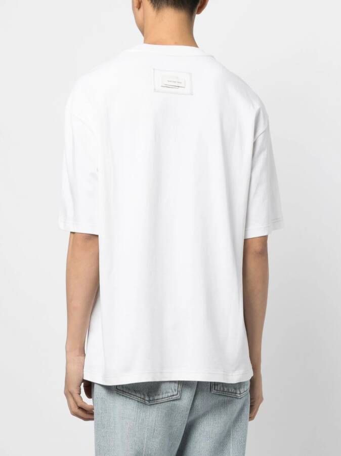 Feng Chen Wang Sweater met logopatch Wit