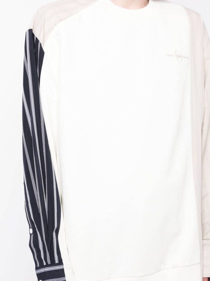 Feng Chen Wang Sweater met vlakken Beige