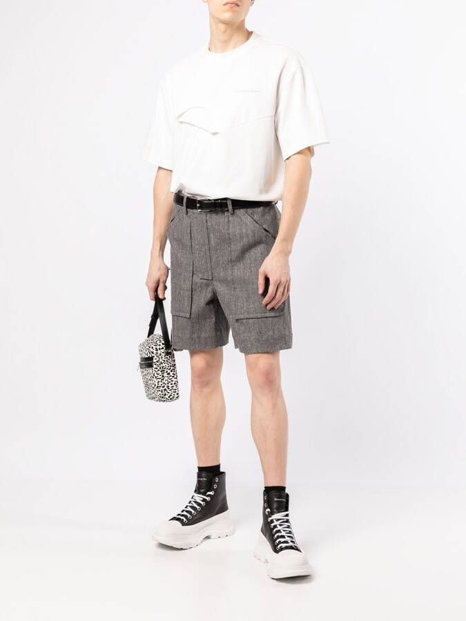 Feng Chen Wang T-shirt met logoprint Wit