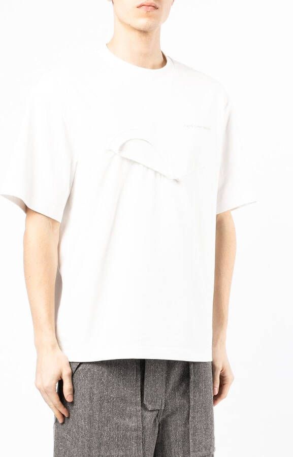 Feng Chen Wang T-shirt met logoprint Wit