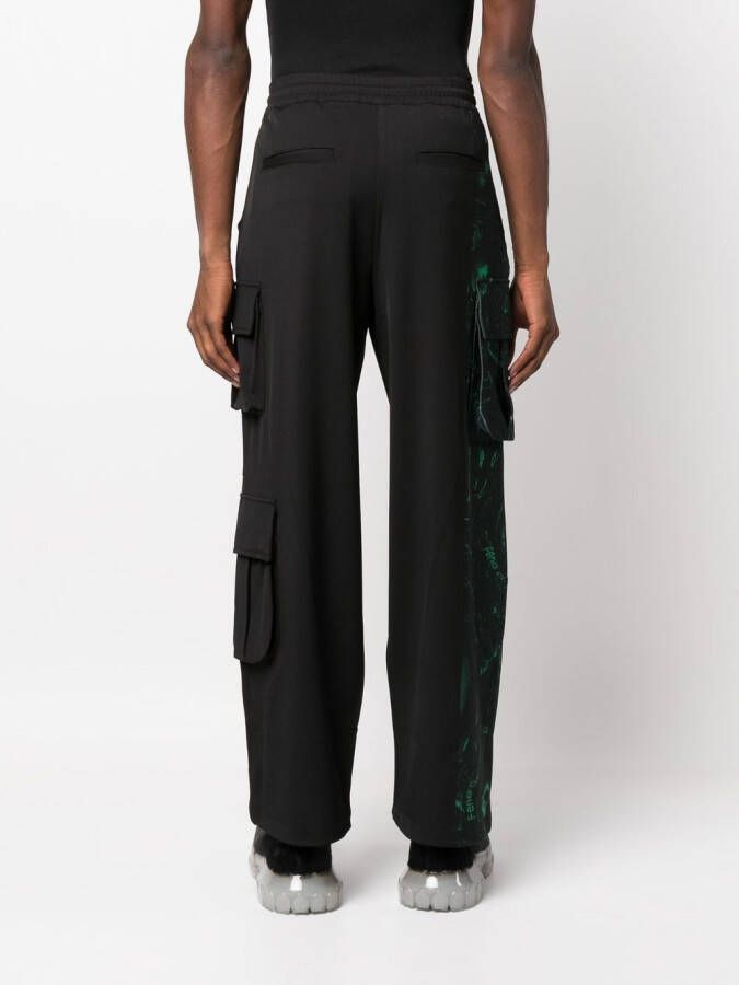 Feng Chen Wang Trainingsbroek met logo Zwart