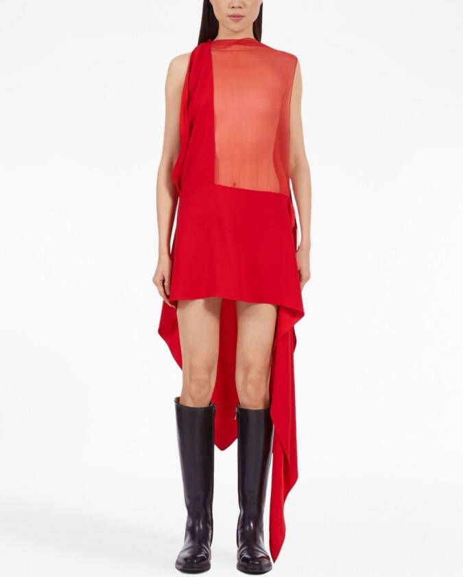 Ferragamo Asymmetrische jurk Rood