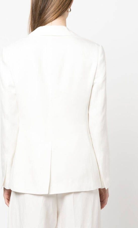 Ferragamo Blazer met enkele rij knopen Wit