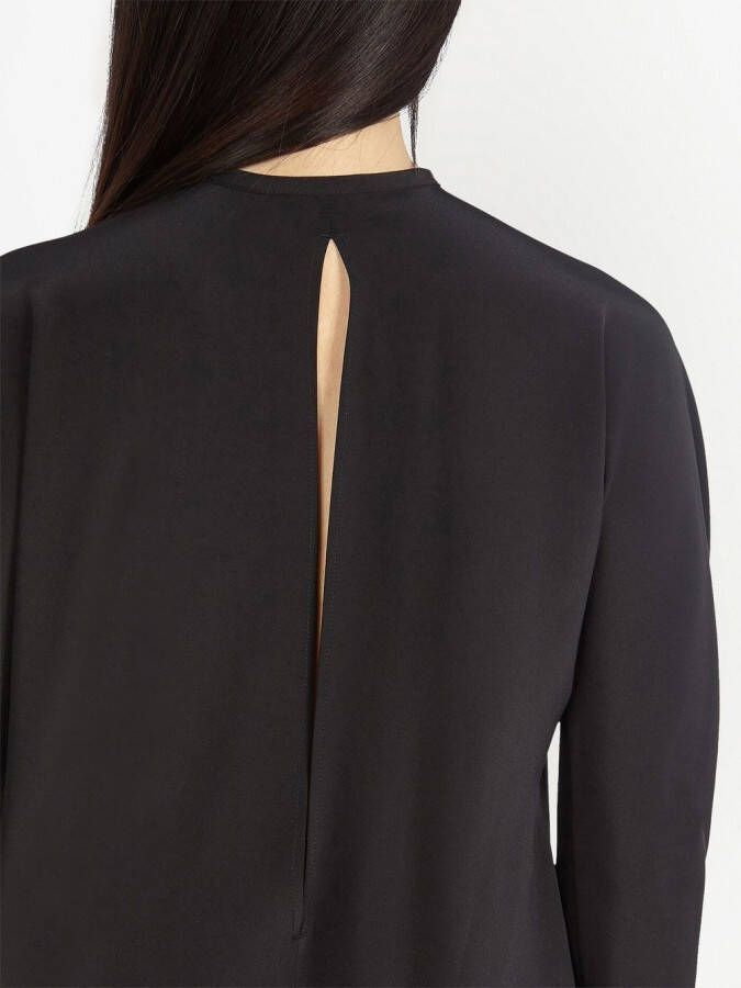 Ferragamo Blouse met gestrikte hals Zwart