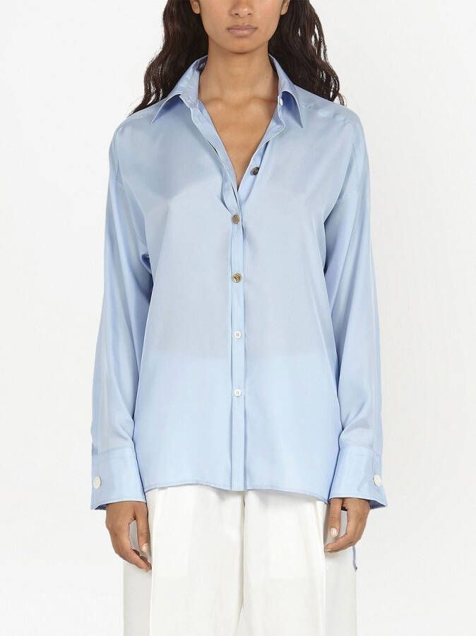 Ferragamo Blouse met knopen Blauw