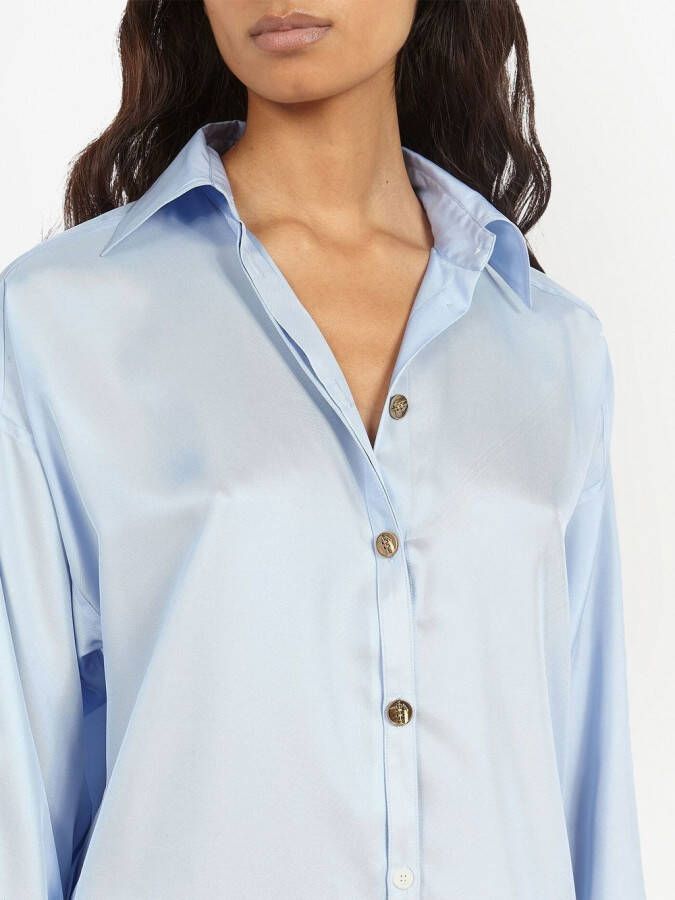 Ferragamo Blouse met knopen Blauw