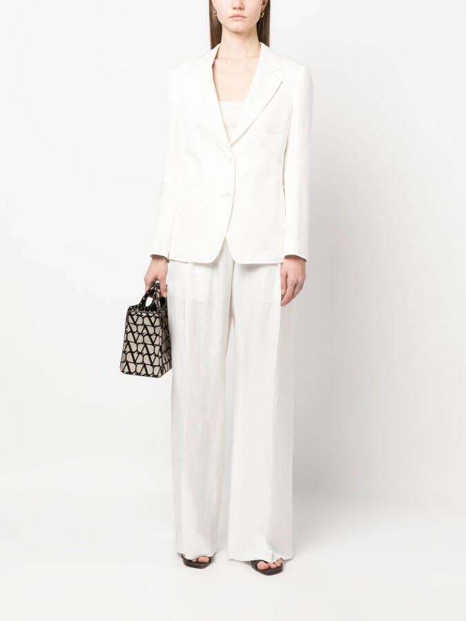 Ferragamo Broek met wijde pijpen Wit