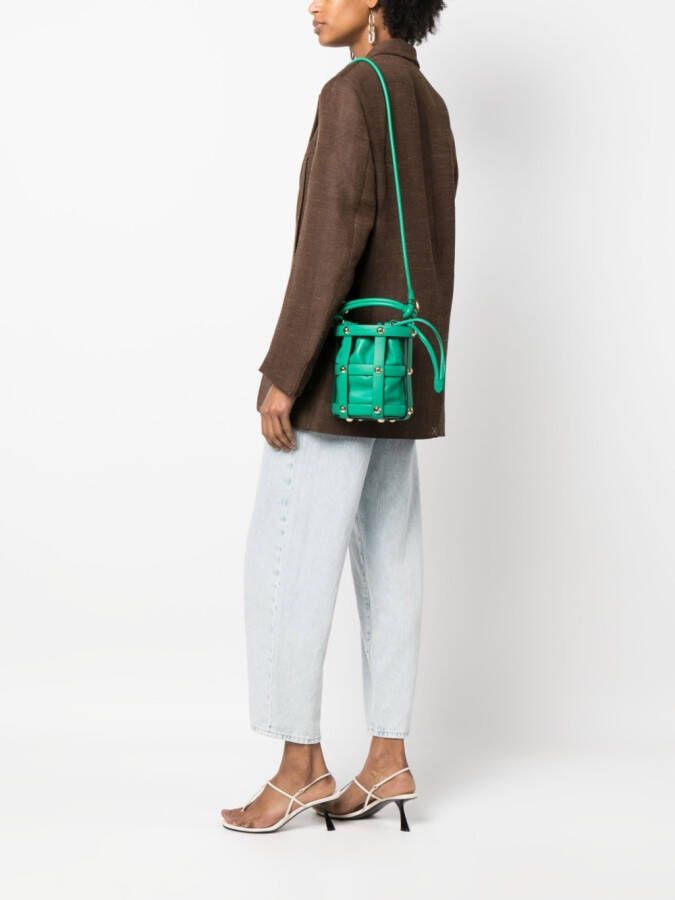 Ferragamo Gekooide bucket-tas Groen