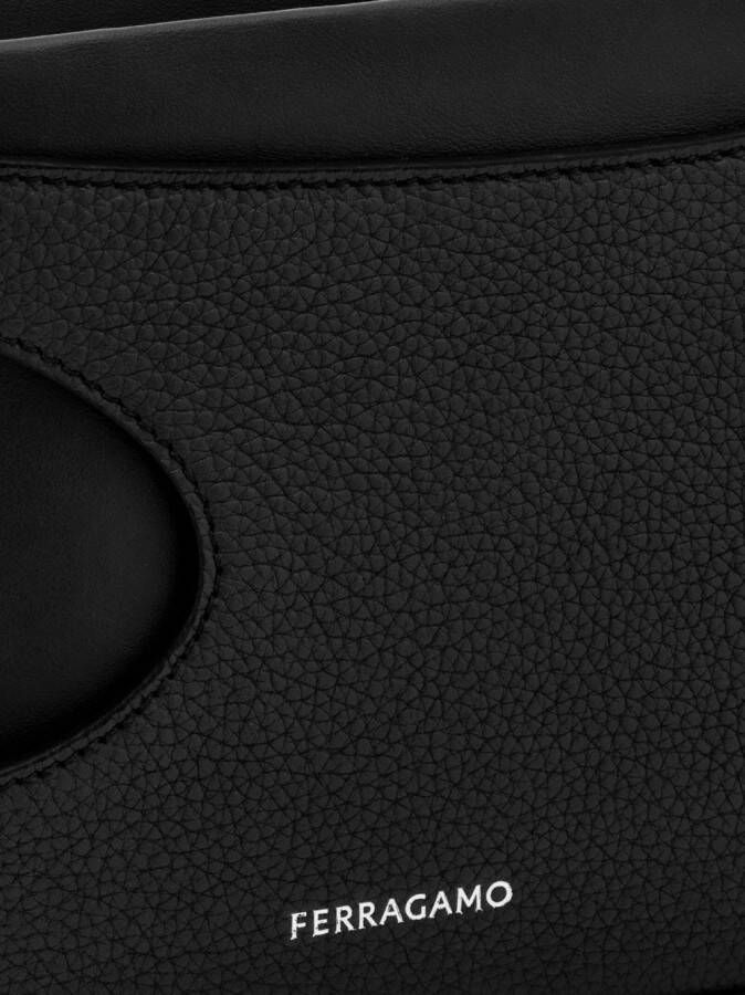 Ferragamo Leren schoudertas Zwart