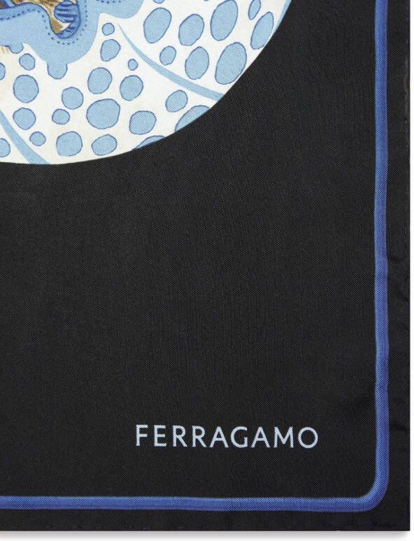 Ferragamo Sjaal met bloemenprint Zwart