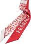 Ferragamo Zijden bandeau sjaal met print Rood - Thumbnail 2