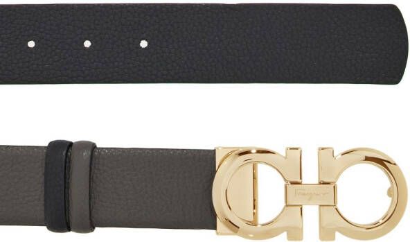 Ferragamo Riem met gancini gesp Grijs