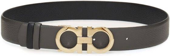 Ferragamo Riem met gancini gesp Grijs