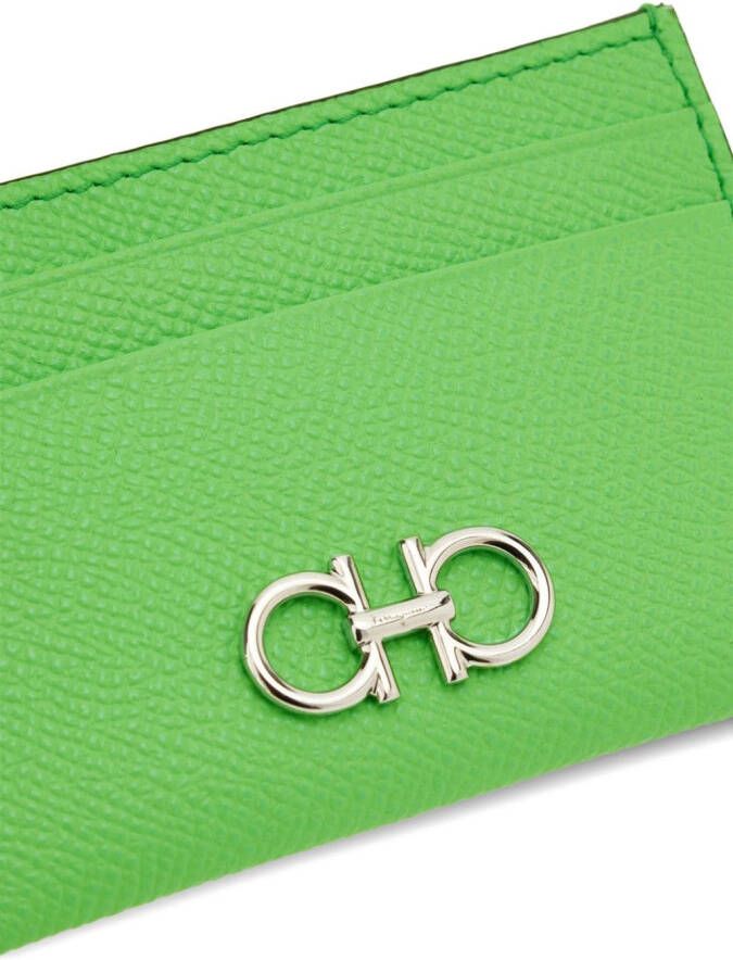 Ferragamo Leren pasjeshouder Groen