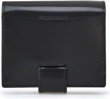 Ferragamo Gancini leren pasjeshouder Zwart