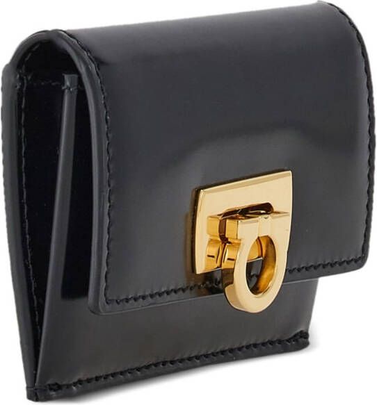 Ferragamo Leren pasjeshouder Zwart