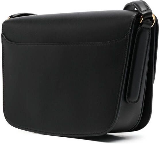 Ferragamo Gancini leren schoudertas Zwart