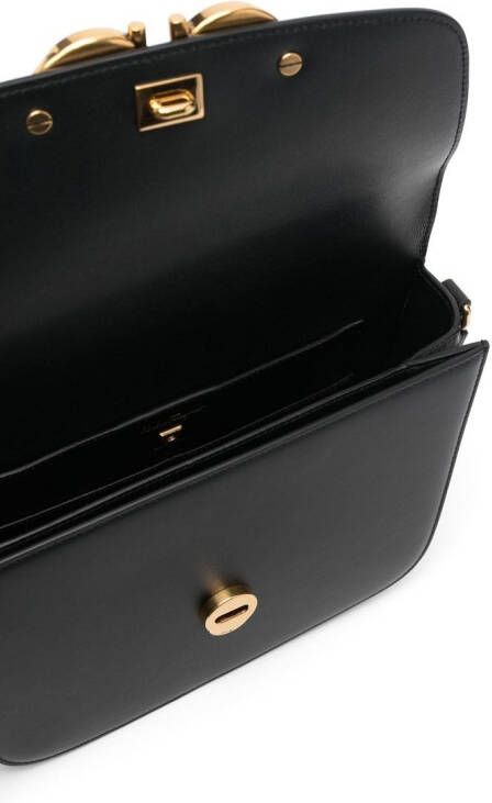 Ferragamo Gancini leren schoudertas Zwart