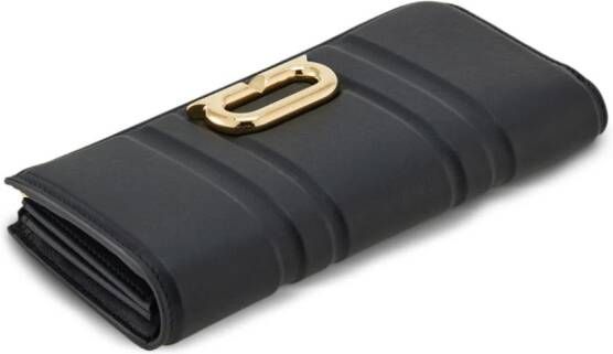 Ferragamo Gancini leren portemonnee Zwart