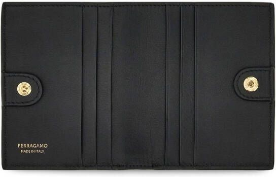 Ferragamo Gancini portemonnee met gesp Zwart