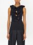 Ferragamo Gilet met ruche afwerking Zwart - Thumbnail 3