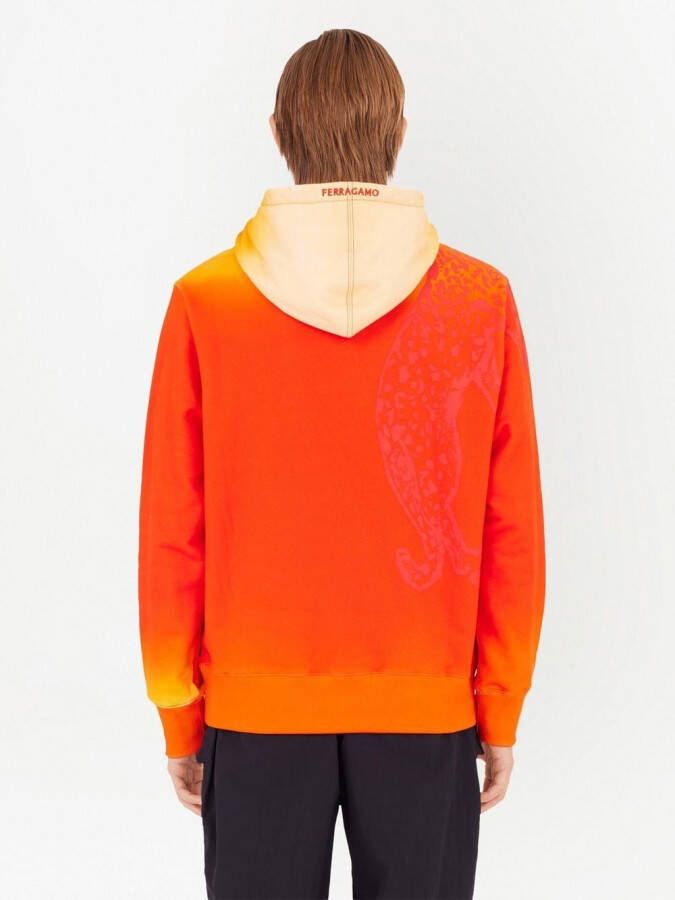 Ferragamo Hoodie met print Rood